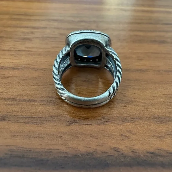 Authentic David Yurman Albion 11mm Blue Topaz Ring